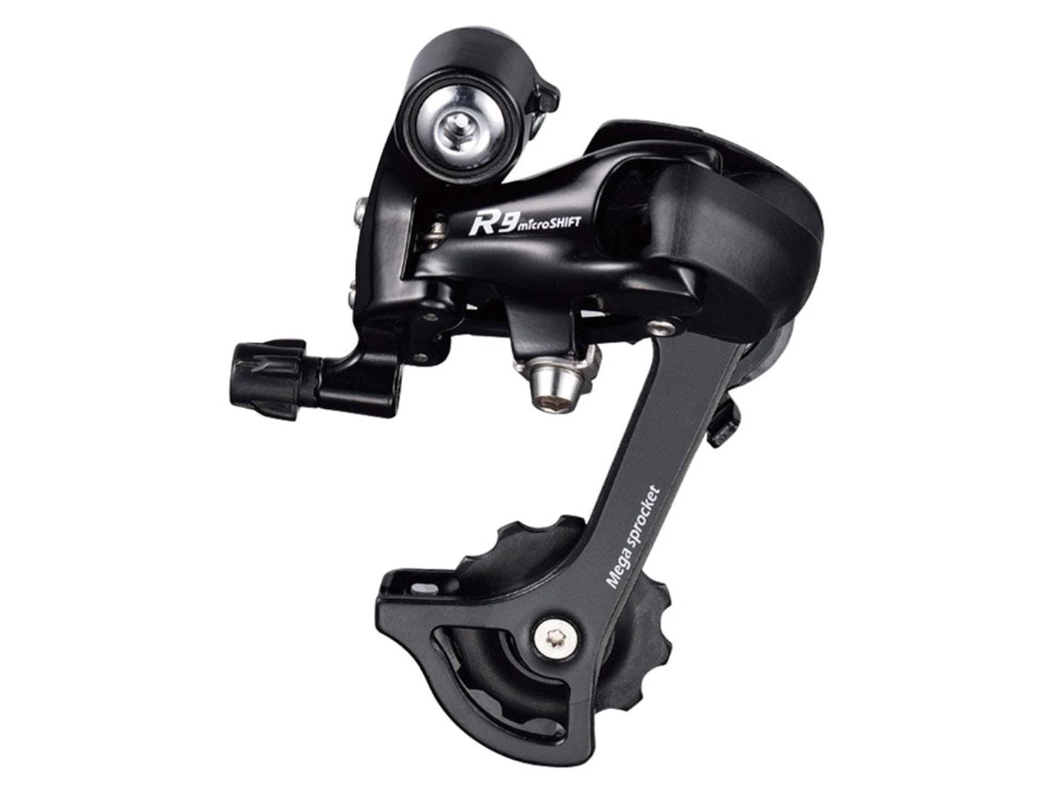 MICROSHIFT R9 Road Achterderailleur Medium Kooi 2x9/10 Sp. - Zwart 2 MICROSHIFT R9 Road Achterderailleur Medium Kooi 2x9/10 Sp. - Zwart - Afbeelding 2