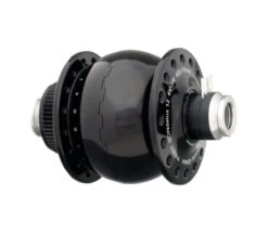 SONdelux 12 Disc Centre Lock Naafdynamo - Zwart Geanodiseerd